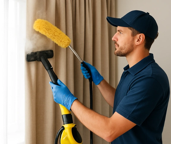 Trusted drapes cleaning technician Matty Curtain Cleaning hendra QLD